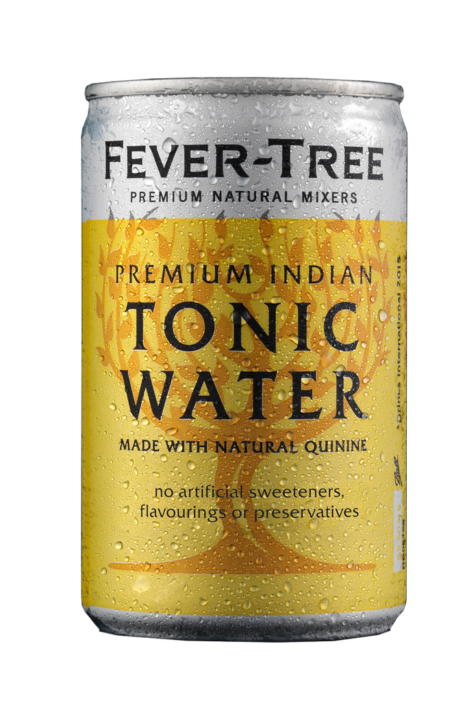 Dose mit Fever Tree Indian Tonic Water die silber und gelb ist