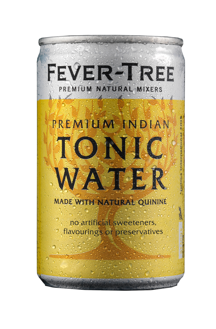 Dose mit Fever Tree Indian Tonic Water die silber und gelb ist